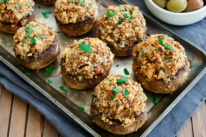 Blue Stuffed Mushrooms